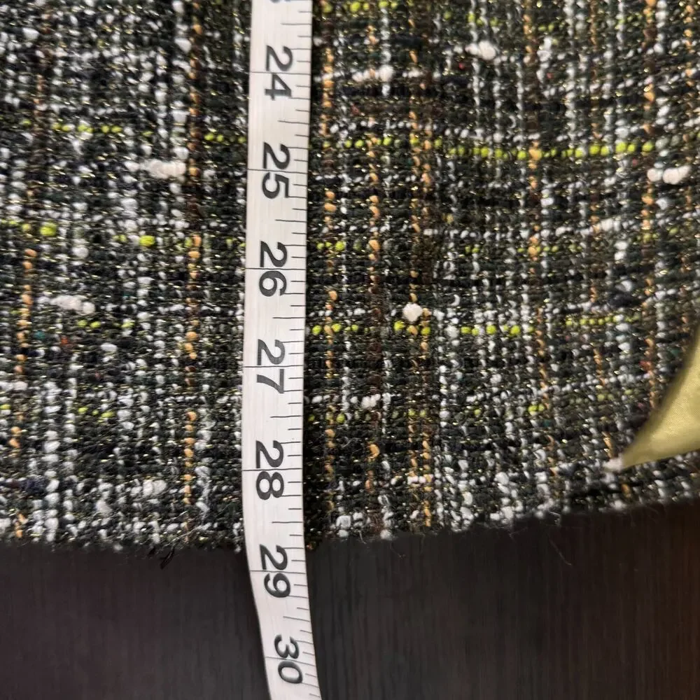 Etcetera Jacket Womens 4 Metallic Tweed Coat Academia Preppy Zipper Detail - Picture 11 of 13